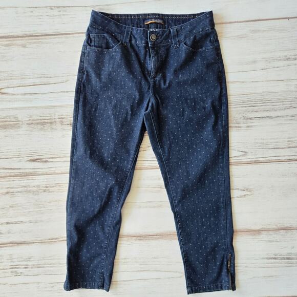 Lee Denim - Lee Shapetastic Hidden Hold Dark Wash Polkadot Jeans sz 12